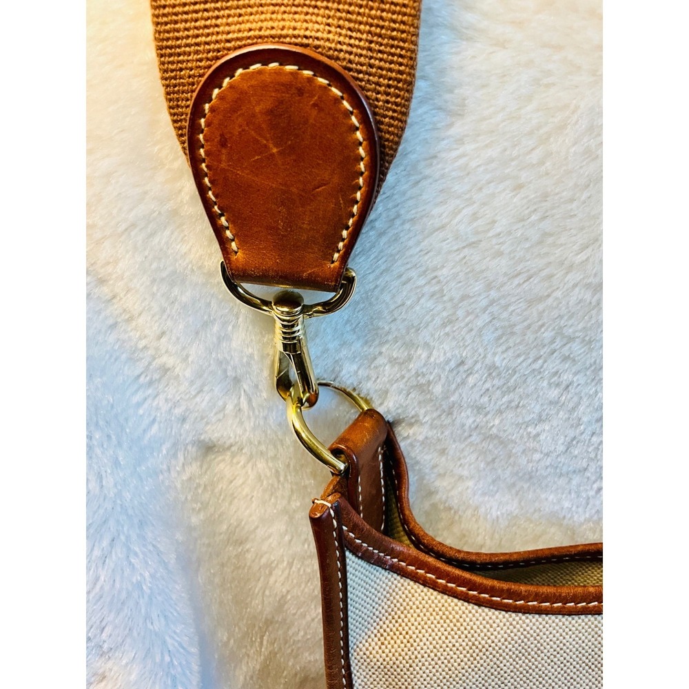 Hermes Evelyne GM Crossbody Bag Canvas Leather Cognac Authentic - Picture 11 of 16